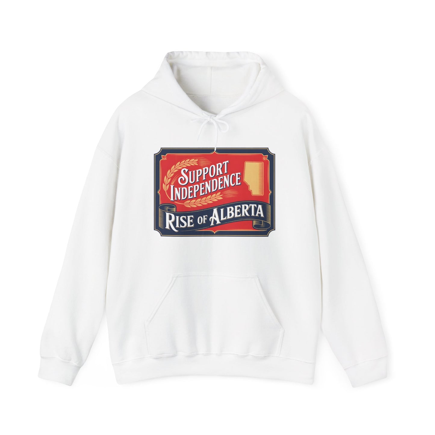 Vintage Style Support Independence Rise of Alberta Hoodie, Heavy Blend Sweatshirt