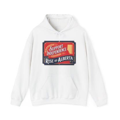 Vintage Style Support Independence Rise of Alberta Hoodie, Heavy Blend Sweatshirt