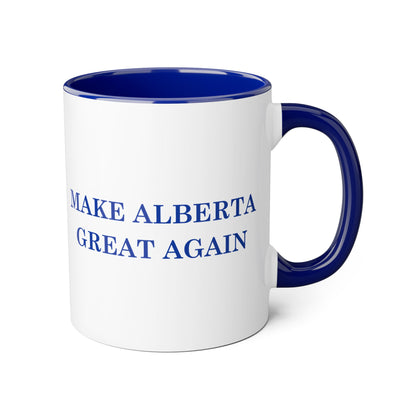 Make Alberta Great Again Blue Accent Coffee Mug