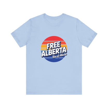 Retro Tri-Color 'Free Alberta' Tee - Unisex