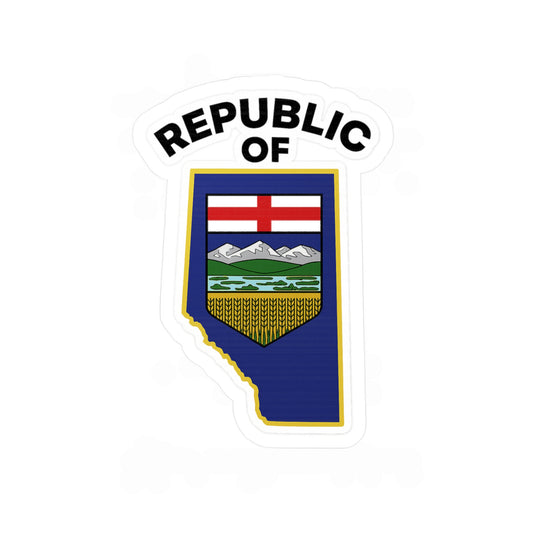 Vinyl Decal - Republic Of Alberta (Indoor + Outdoor Use)