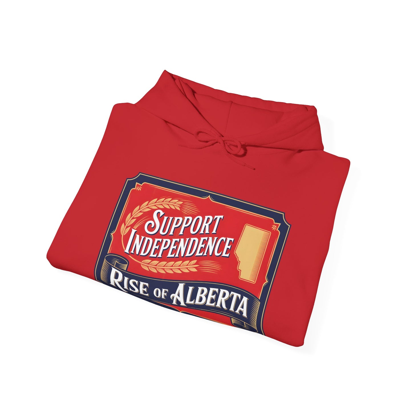 Vintage Style Support Independence Rise of Alberta Hoodie, Heavy Blend Sweatshirt