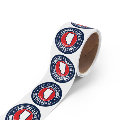 I Support Alberta Independence Republic Sticker Roll (50, 100, 250 Stickers)
