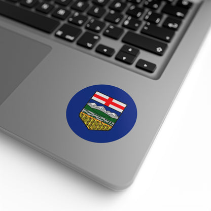Alberta Flag Round Sticker Label Rolls