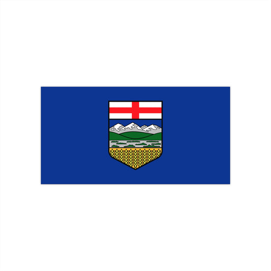 Alberta Flag Bumper Sticker (7.5" x 3.75")