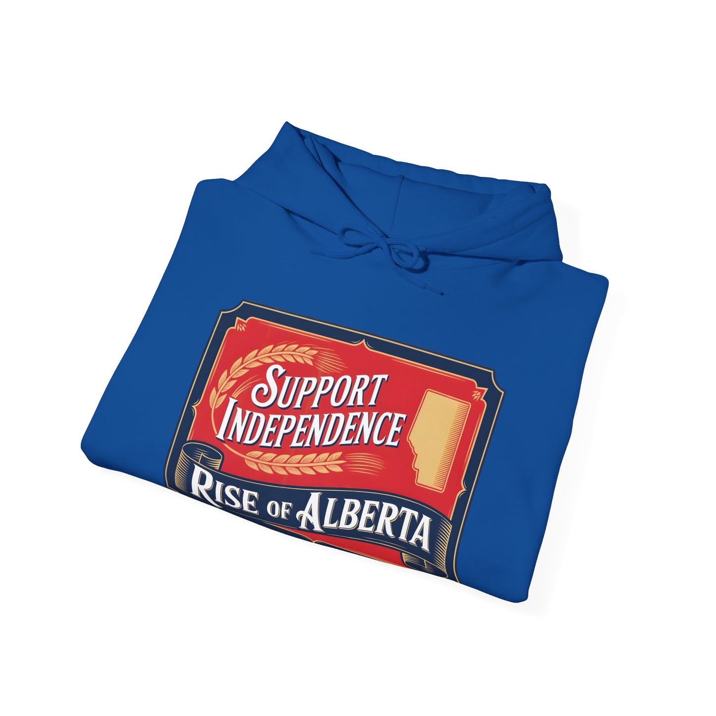Vintage Style Support Independence Rise of Alberta Hoodie, Heavy Blend Sweatshirt