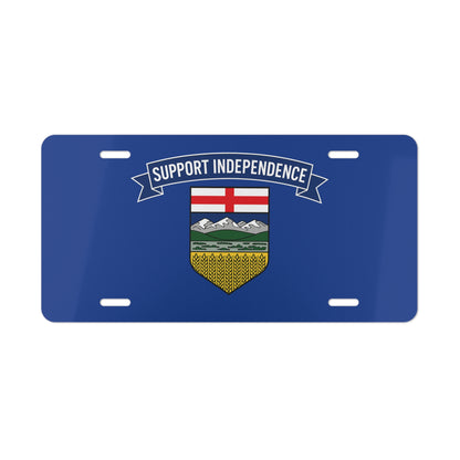Vanity Plate - Support Independence Alberta Shield