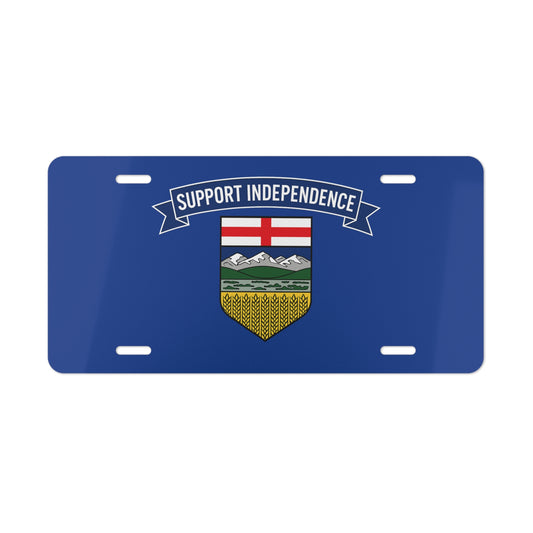 Vanity Plate - Support Independence Alberta Shield