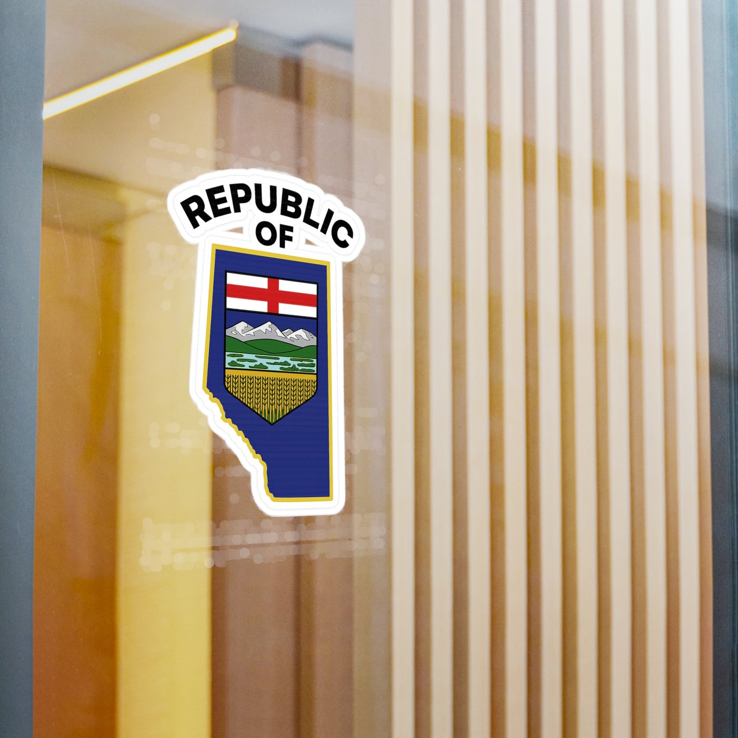Vinyl Decal - Republic Of Alberta (Indoor + Outdoor Use)