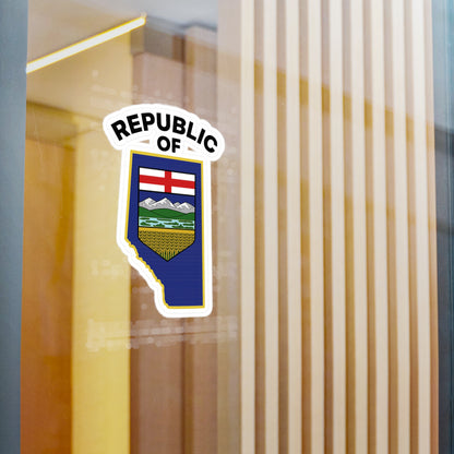 Vinyl Decal - Republic Of Alberta (Indoor + Outdoor Use)