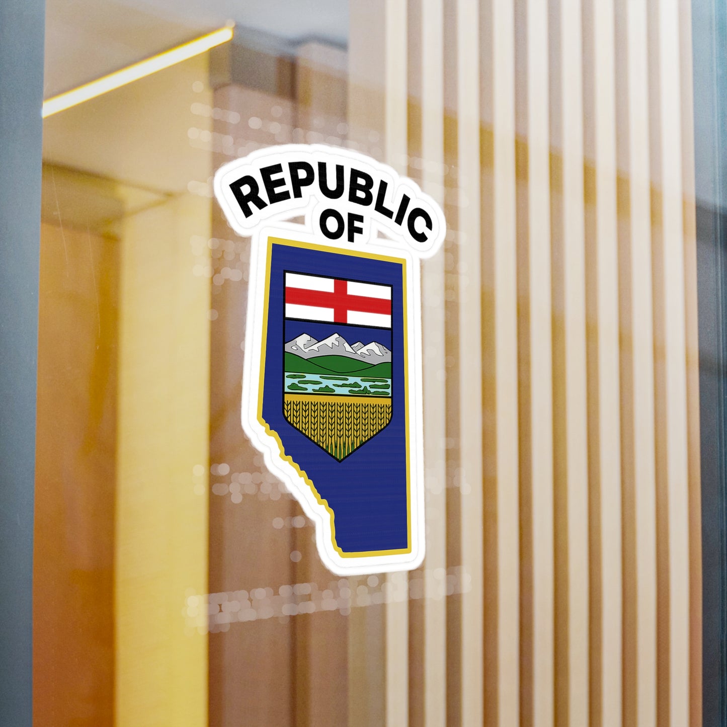 Vinyl Decal - Republic Of Alberta (Indoor + Outdoor Use)