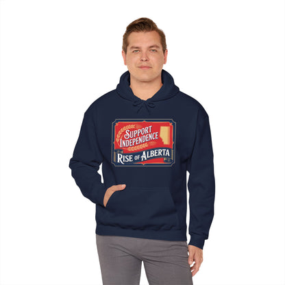 Vintage Style Support Independence Rise of Alberta Hoodie, Heavy Blend Sweatshirt
