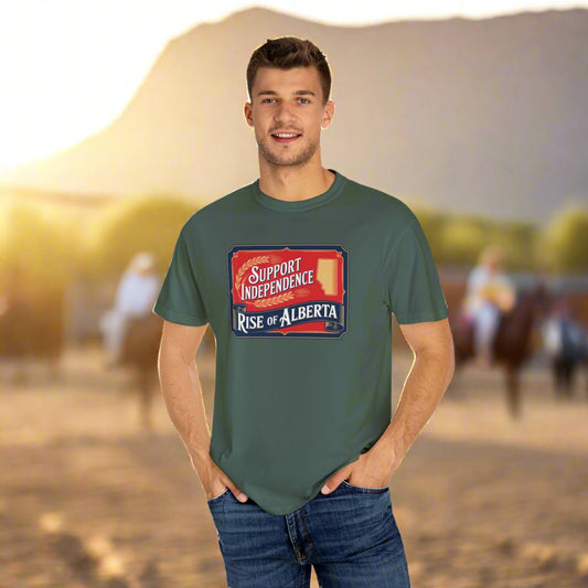 Unisex Independence Support T-Shirt | Vintage Alberta Design
