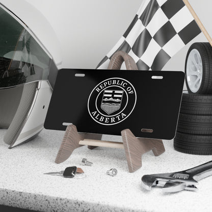 Black Republic Of Alberta Seal Vanity Plate