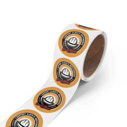 Sticker Rolls - Support Alberta Independence Tradesman (50, 100, 250 Stickers)