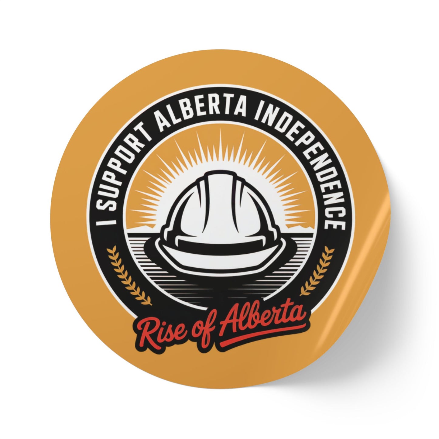 Sticker Rolls - Support Alberta Independence Tradesman (50, 100, 250 Stickers)