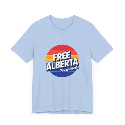 Retro Tri-Color 'Free Alberta' Tee - Unisex