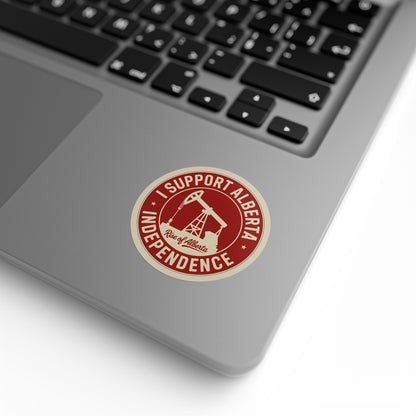 I Alberta Support Independence Pumpjack Sticker Roll (50, 100, 250 Stickers)