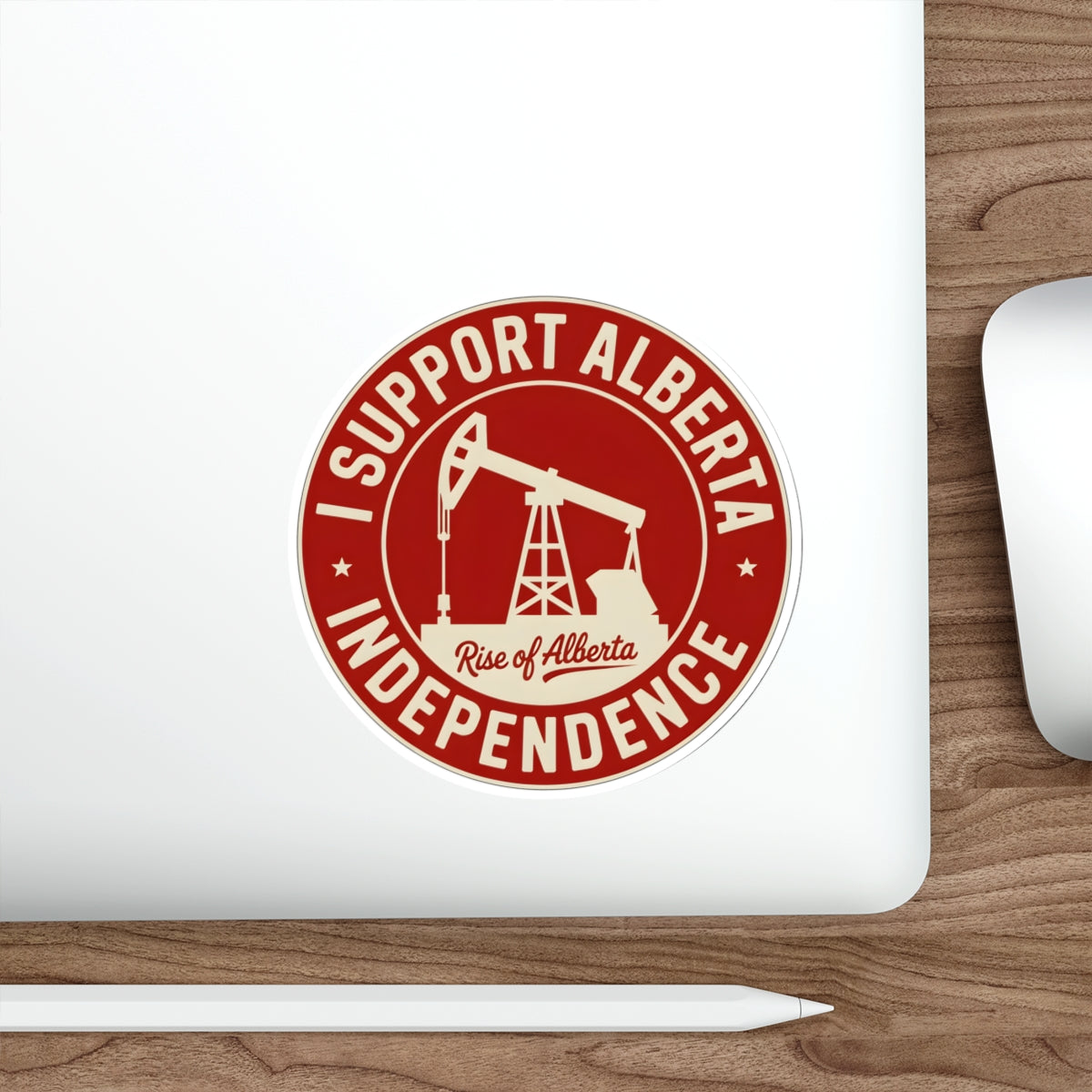 Vintage Style Support Alberta Independence Die-Cut Sticker