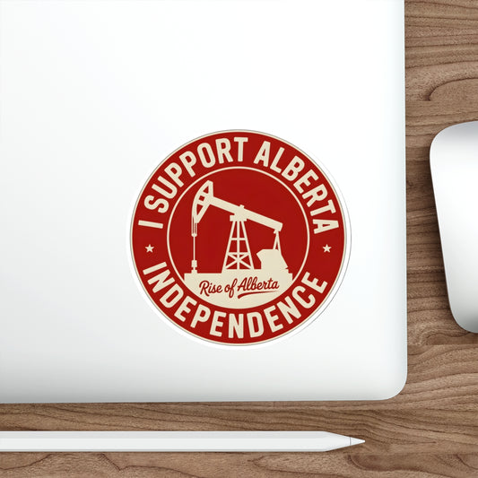Vintage Style Support Alberta Independence Die-Cut Sticker