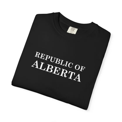 Black Republic of Alberta Garment-Dyed Unisex T-Shirt