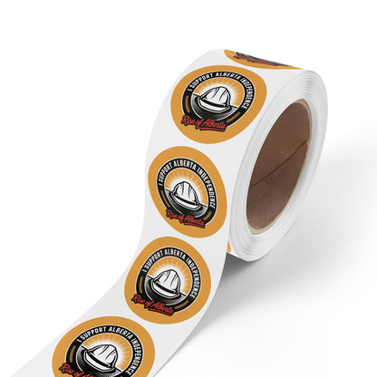 Sticker Rolls - Support Alberta Independence Tradesman (50, 100, 250 Stickers)