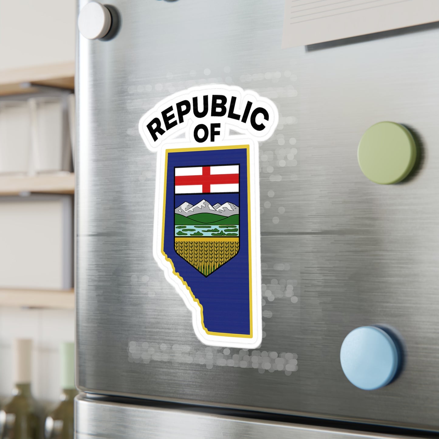 Vinyl Decal - Republic Of Alberta (Indoor + Outdoor Use)
