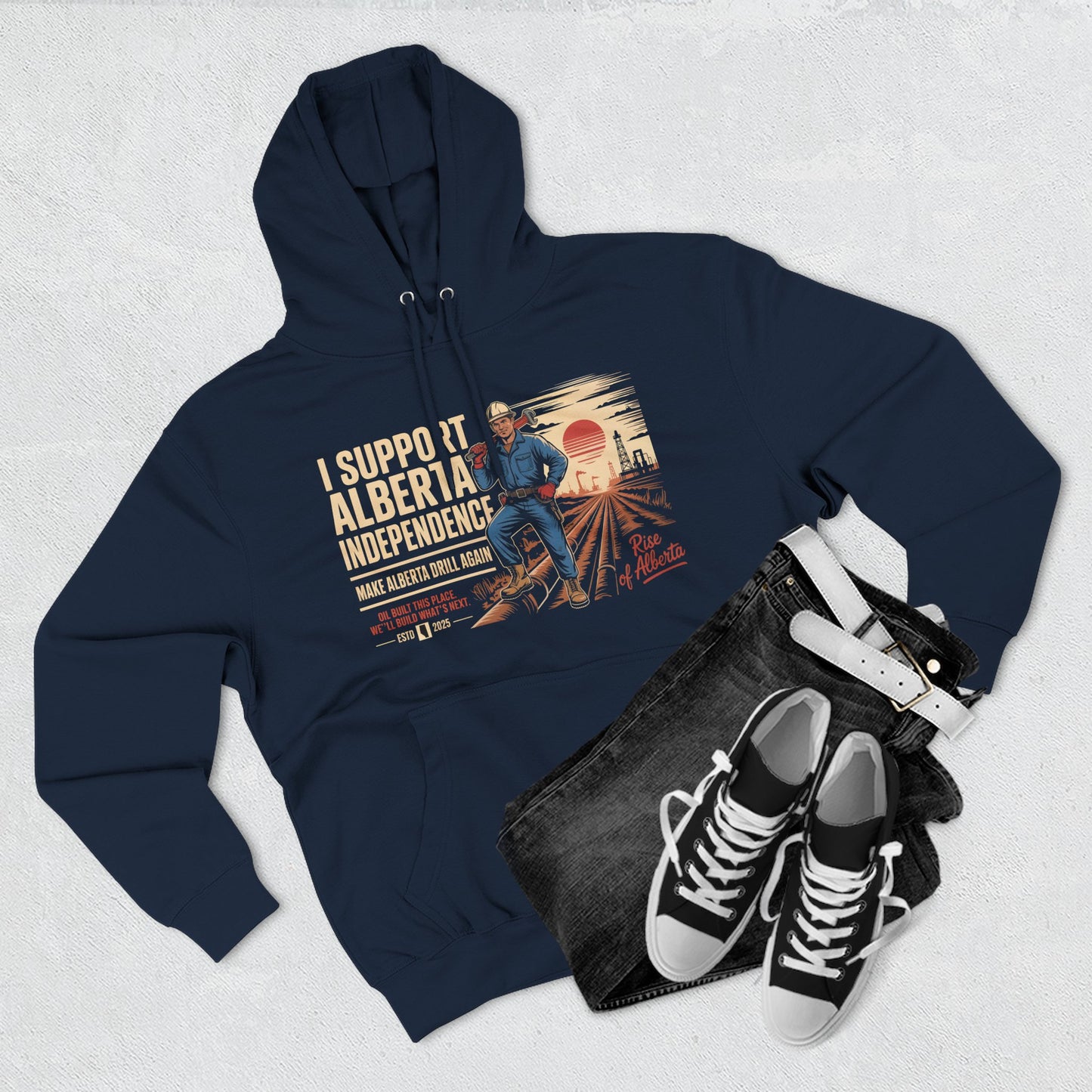 Support Independence Oil Worker Hoodie