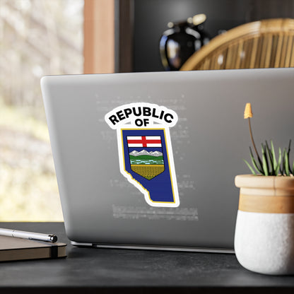 Vinyl Decal - Republic Of Alberta (Indoor + Outdoor Use)