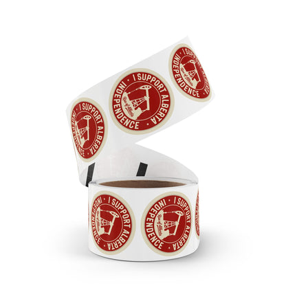 I Alberta Support Independence Pumpjack Sticker Roll (50, 100, 250 Stickers)