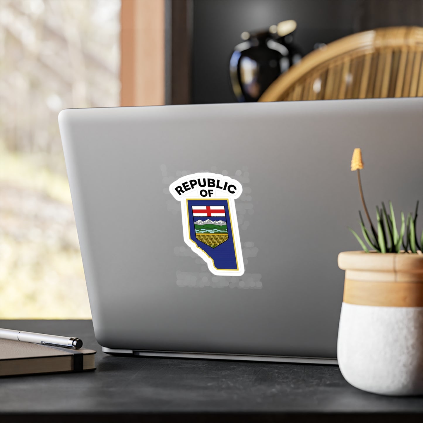 Vinyl Decal - Republic Of Alberta (Indoor + Outdoor Use)