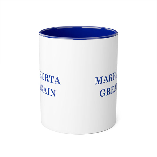 Make Alberta Great Again Blue Accent Coffee Mug