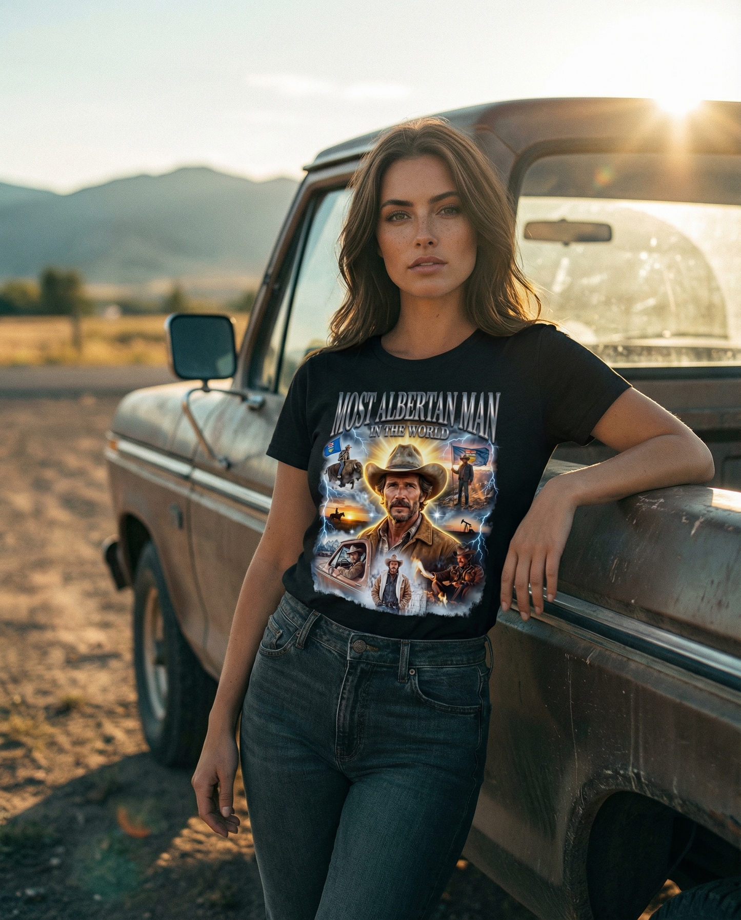Most Alberta Man in The World Collage Premium T-Shirt