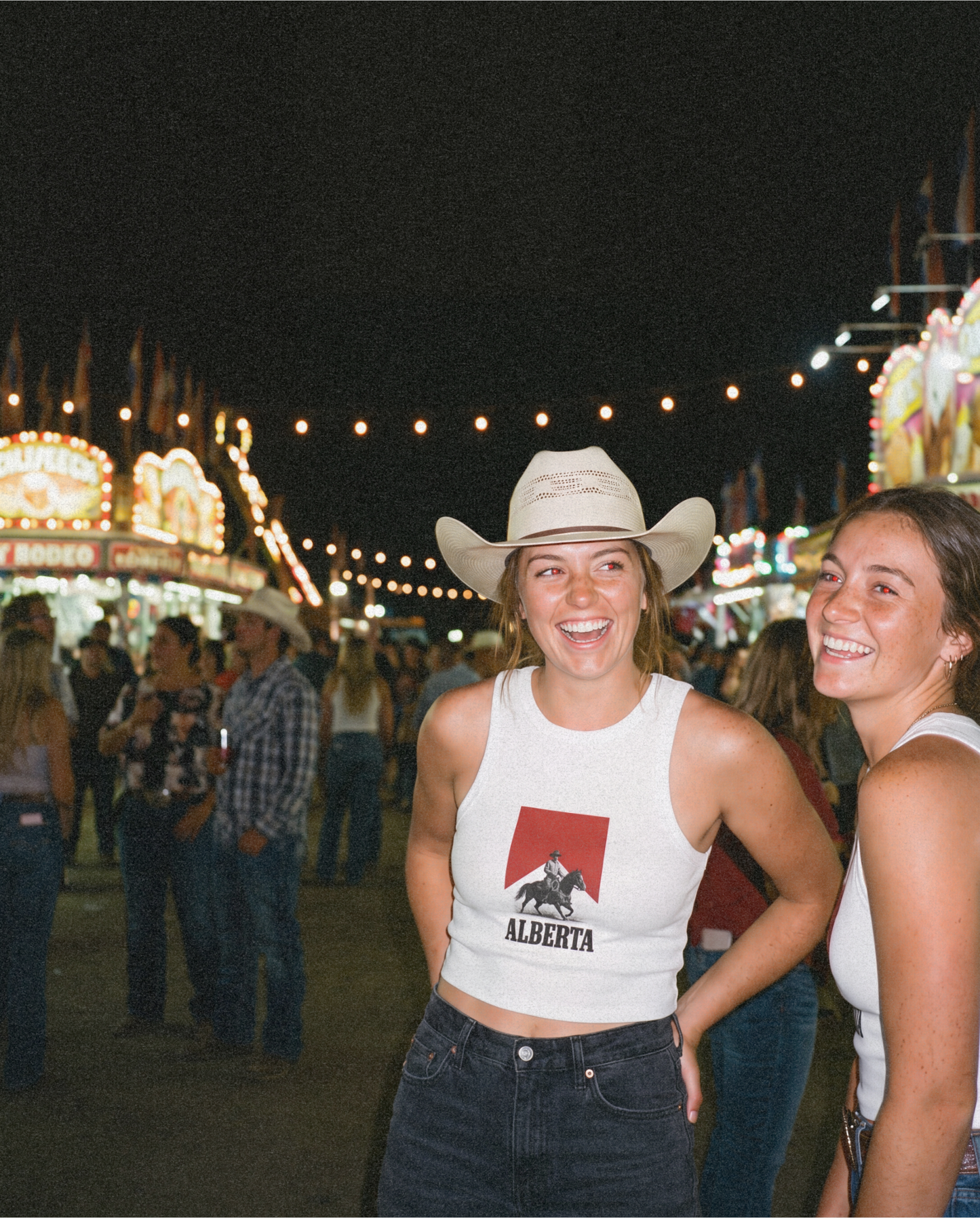 Alberta Cowboy Women's Rib Racer Tank Top