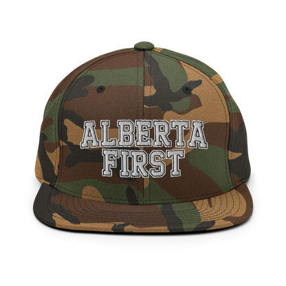 Alberta First Embroidered Snapback Hat