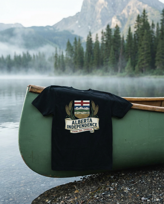T-shirt Indépendance de l'Alberta — Écusson rétro Patrimoine des Prairies canadiennes