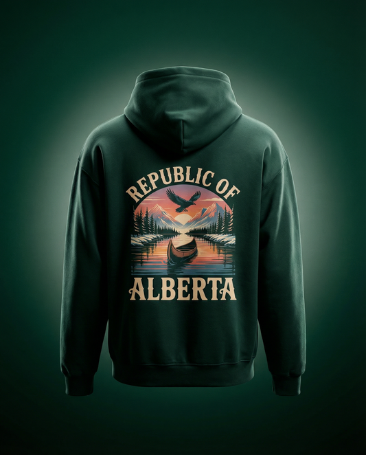Forest Green Republic of Alberta Premium Quality Hoodie (Unisex)
