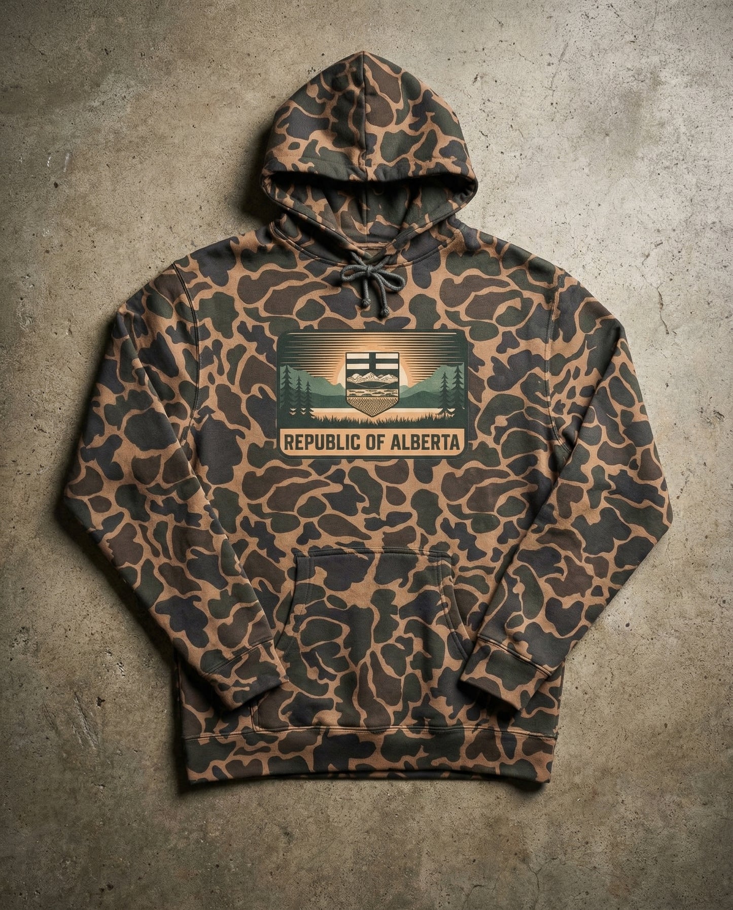 Republic of Alberta Premium Camo Hoodie