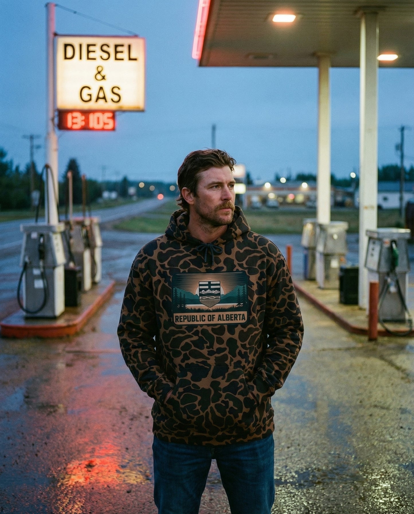 Republic of Alberta Premium Camo Hoodie