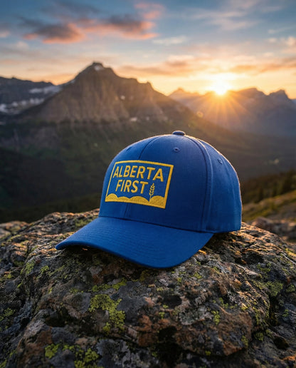 Blue Alberta First Structured Flexfit Cap