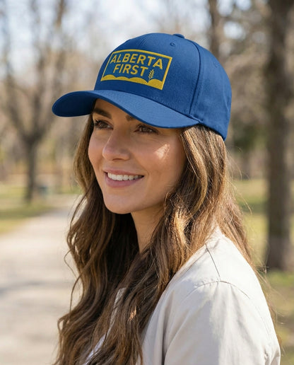 Blue Alberta First Structured Flexfit Cap