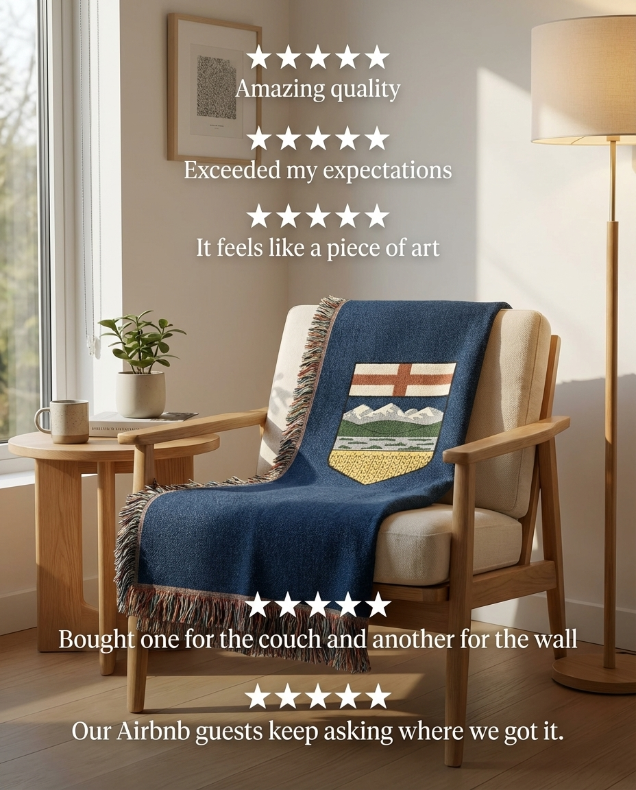 Alberta Flag Woven Blanket