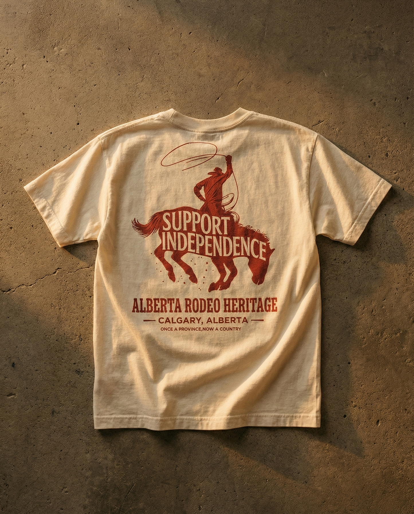 Stampede Rider Free Alberta T-Shirt (Unisex)
