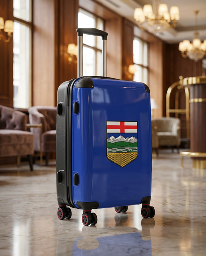 Custom Alberta Flag Suitcase – Premium Hard Shell Luggage (3 Sizes)