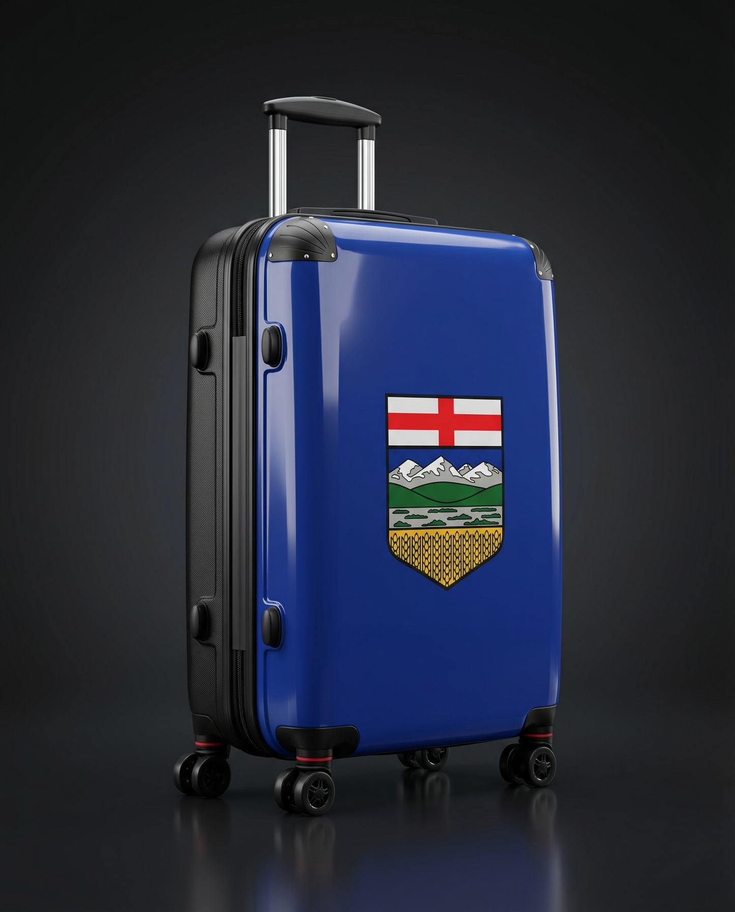 Custom Alberta Flag Suitcase – Premium Hard Shell Luggage (3 Sizes)