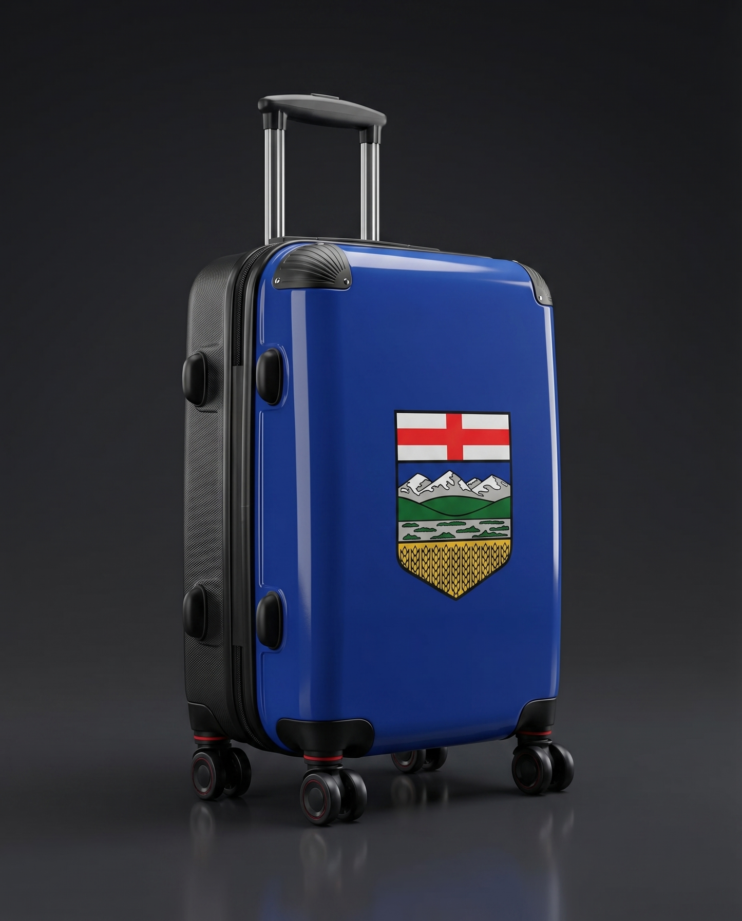 Custom Alberta Flag Suitcase – Premium Hard Shell Luggage (3 Sizes)
