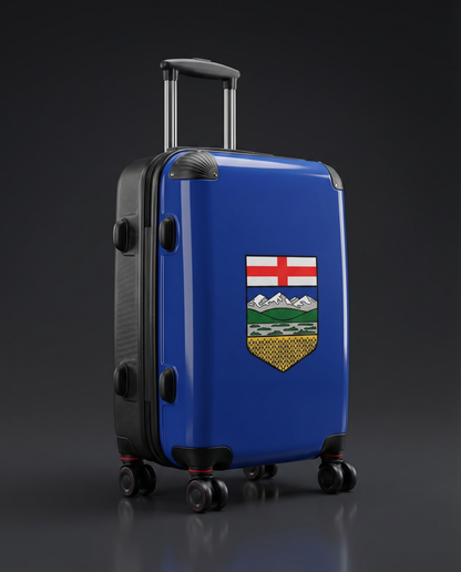 Custom Alberta Flag Suitcase – Premium Hard Shell Luggage (3 Sizes)