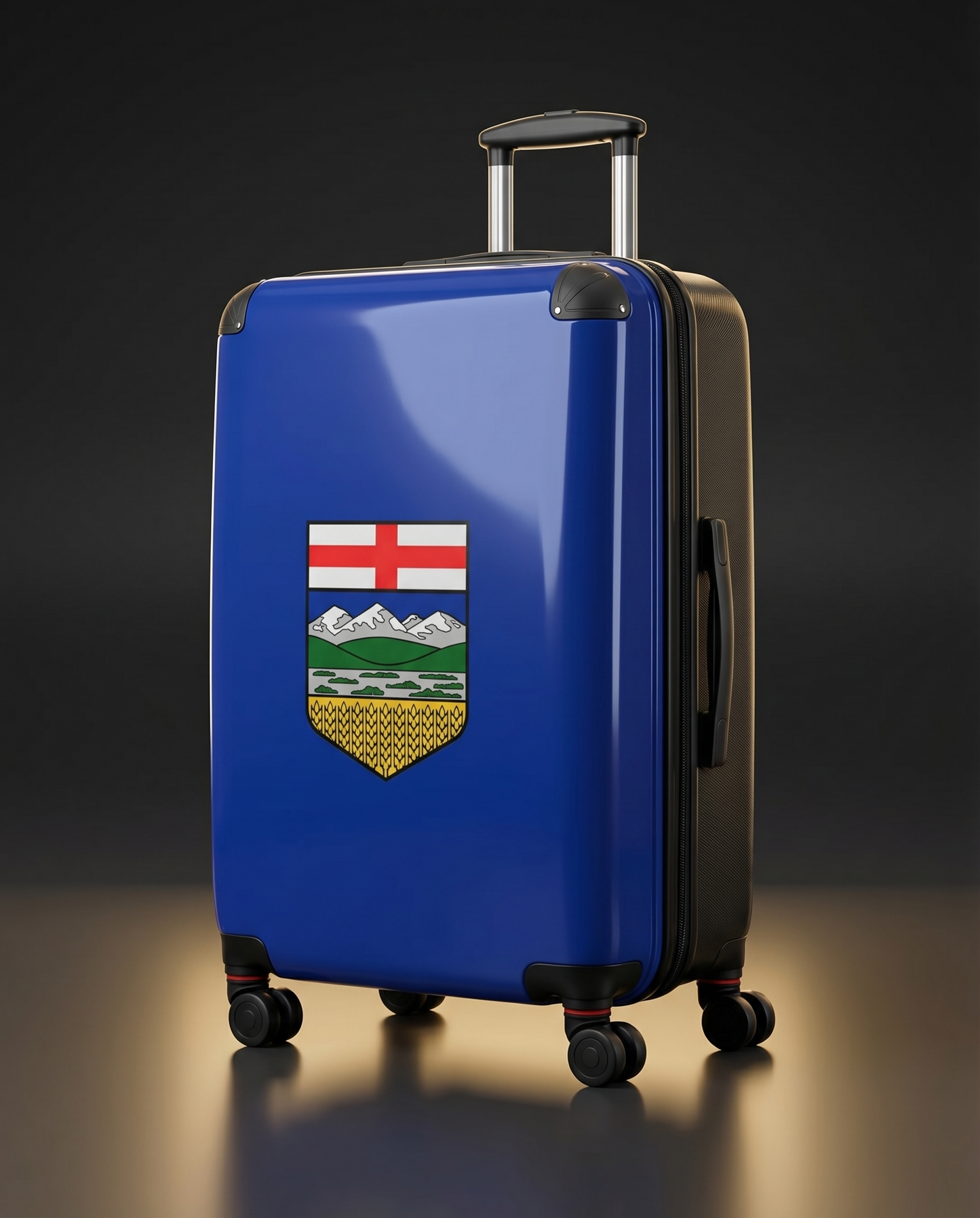 Custom Alberta Flag Suitcase – Premium Hard Shell Luggage (3 Sizes)