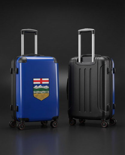Custom Alberta Flag Suitcase – Premium Hard Shell Luggage (3 Sizes)