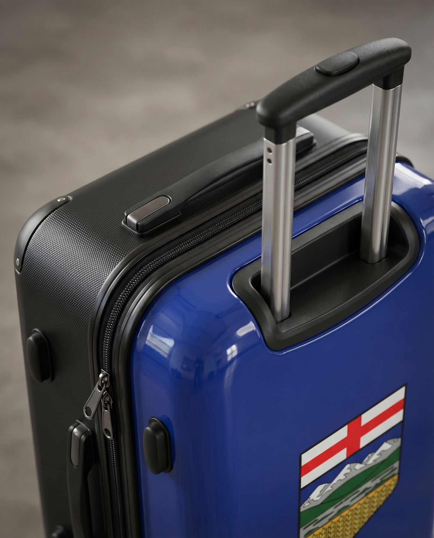 Custom Alberta Flag Suitcase – Premium Hard Shell Luggage (3 Sizes)